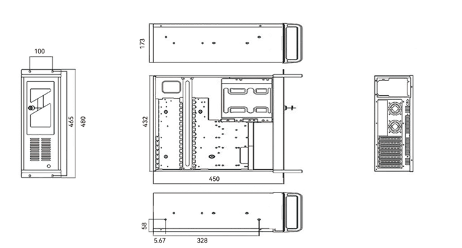 嵌入式工控机IPC-8411产品接口图