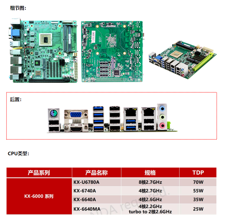 凌壹工控主板ZO-KX6780AP-12CAT细节图
